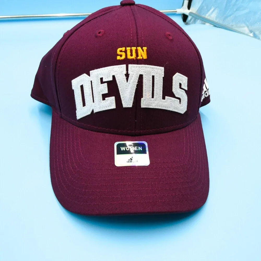 Sun Devils Hat Womens Adidas Red Snapback Cap One Size Arizona State College New